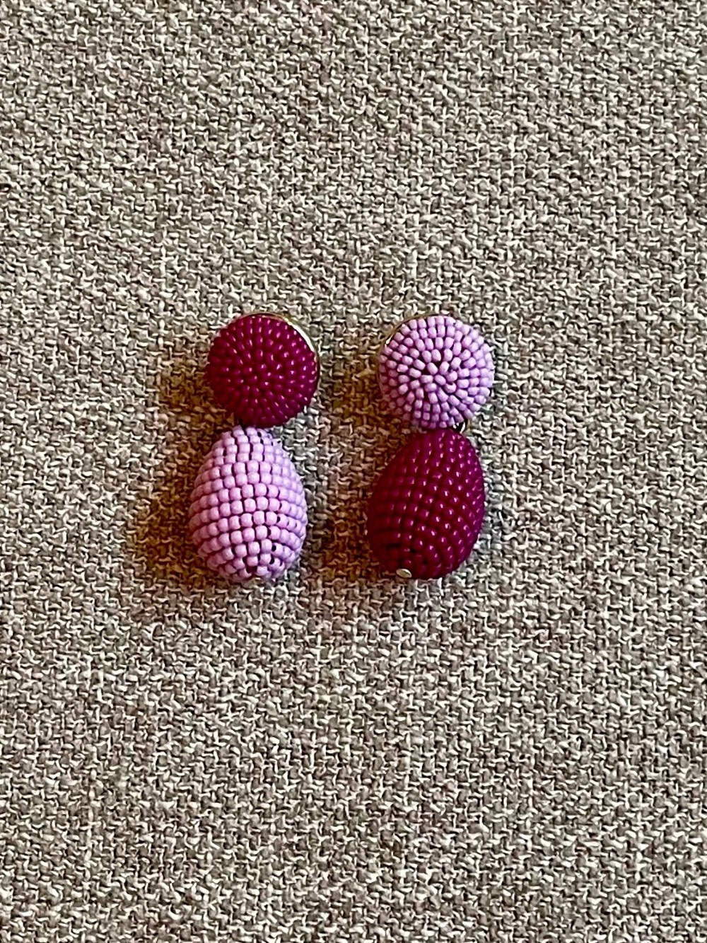 Stella & Dot Marie Double Drop Beaded Pierced Earrings